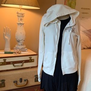 Soft White Zipper Hoodie